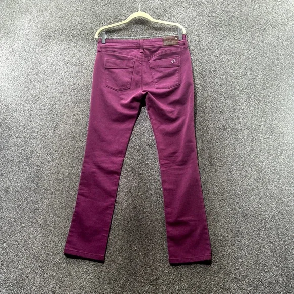 DL1961 Jeans Women 29 Pink Denim SAMANTHA Slim Straight Mid Rise Stretch Comfort - Picture 2 of 16